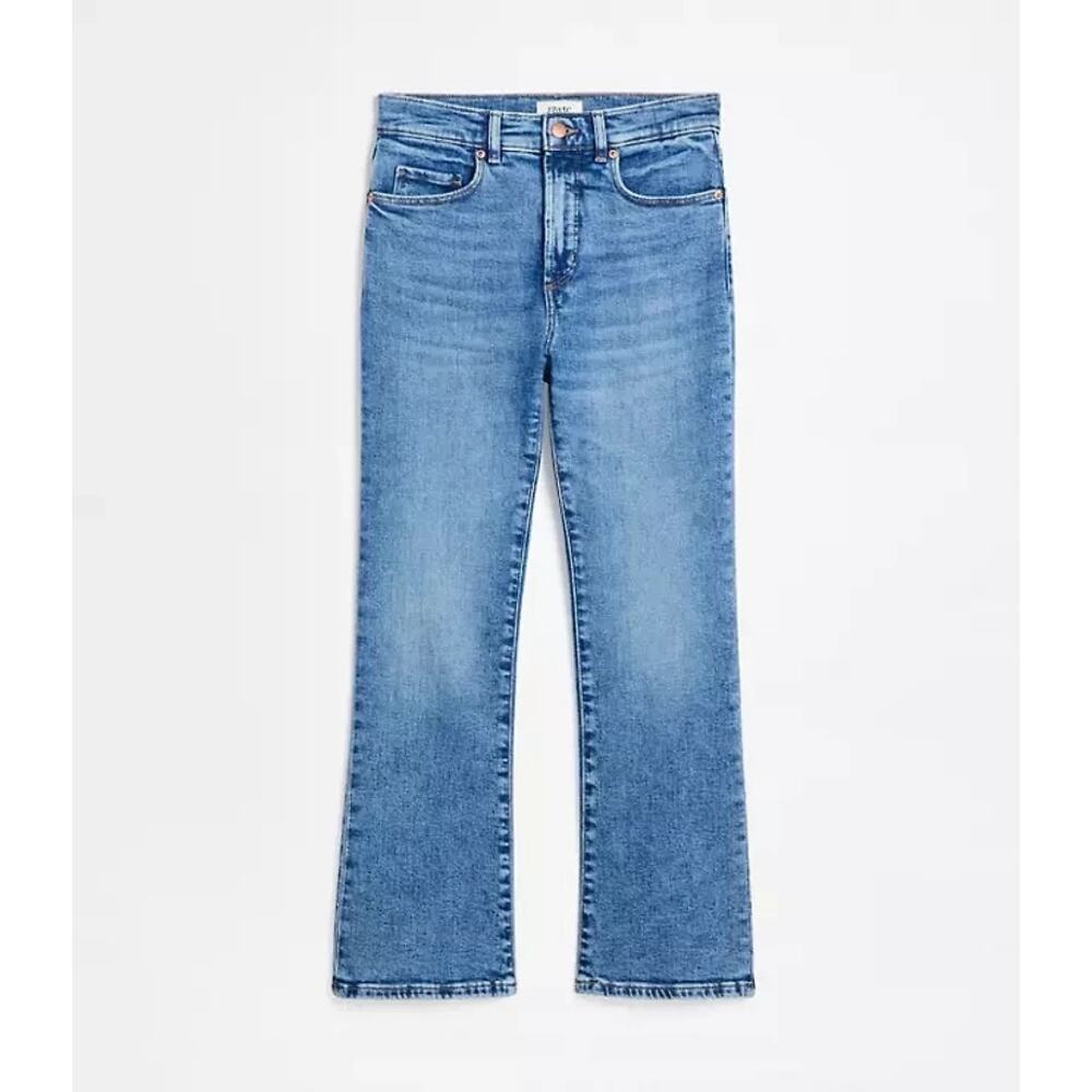 EUC Rivete Ann Taylor Loft High Rise Kick Crop Jeans 30P